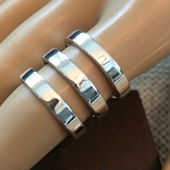 Silpada Triple Bar Band Sterling Wide Ring Sz 7 - Picture 2 of 8